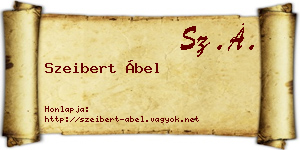 Szeibert Ábel névjegykártya